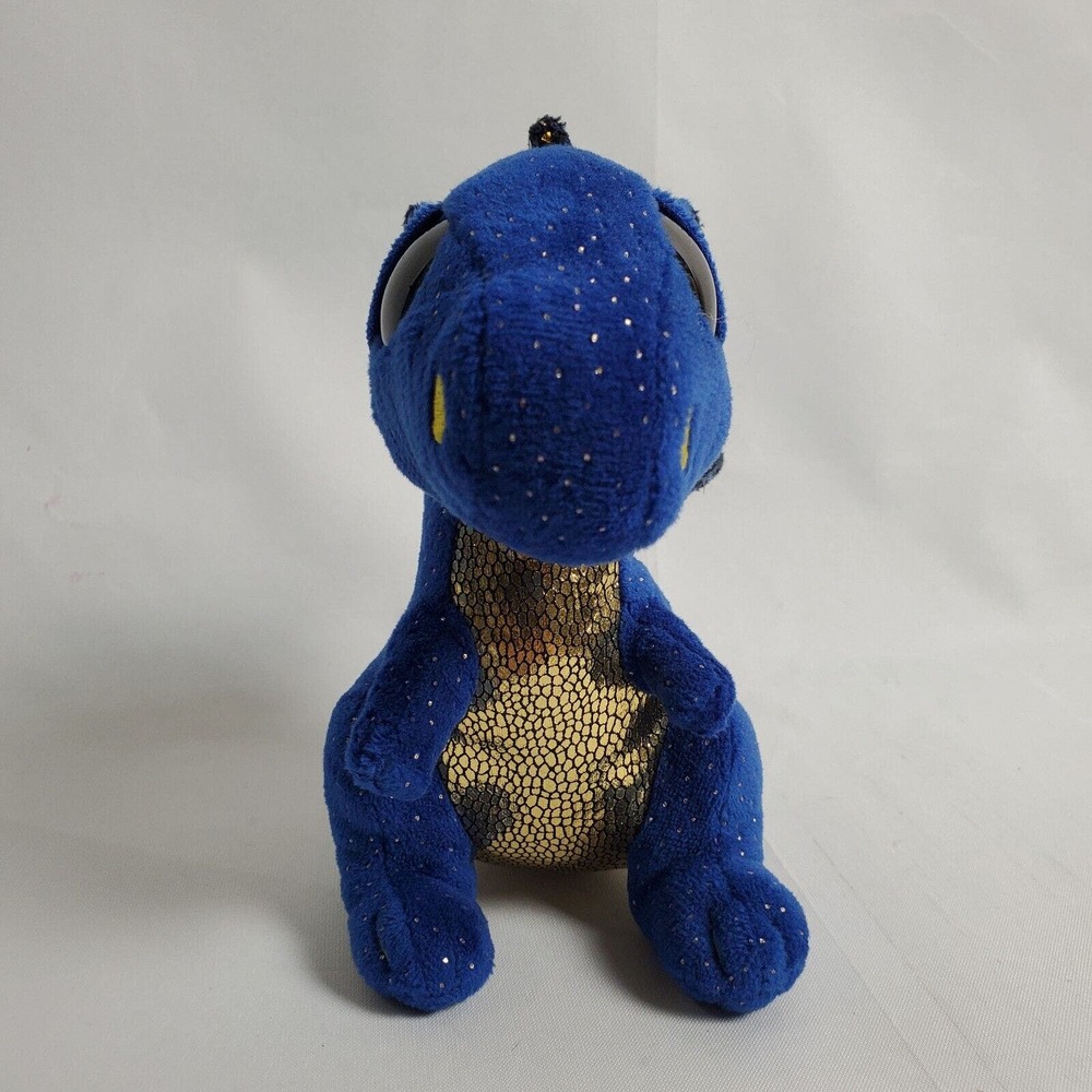 Ty Dragon Plush Saffire Blue Rainbow Glitter Eyes Stuffed Animal 6" - Picture 3 of 11